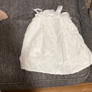 Cat & Jack Ivory Embroidered Kids Dress